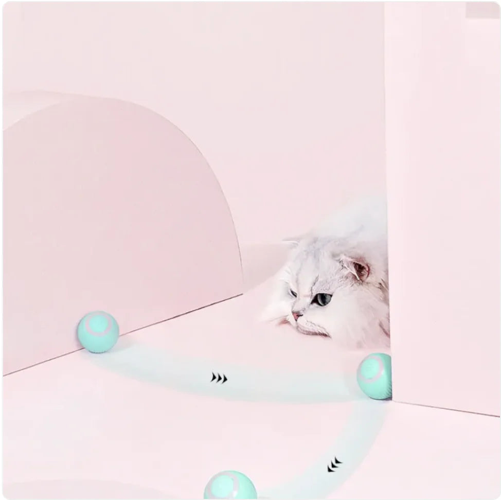 Smart Rolling Cat Teaser Ball for Self-Play