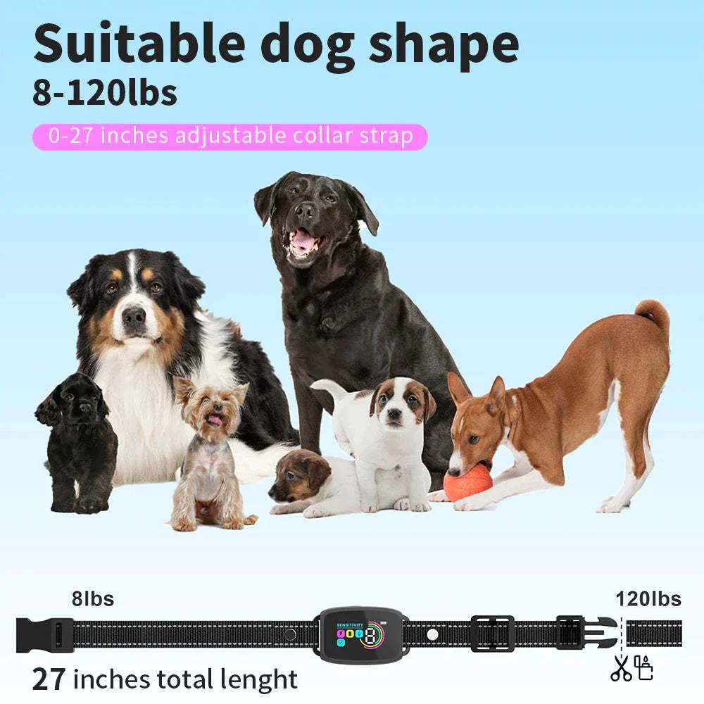 Rechargeable Smart Anti-Bark Collar with HD Display